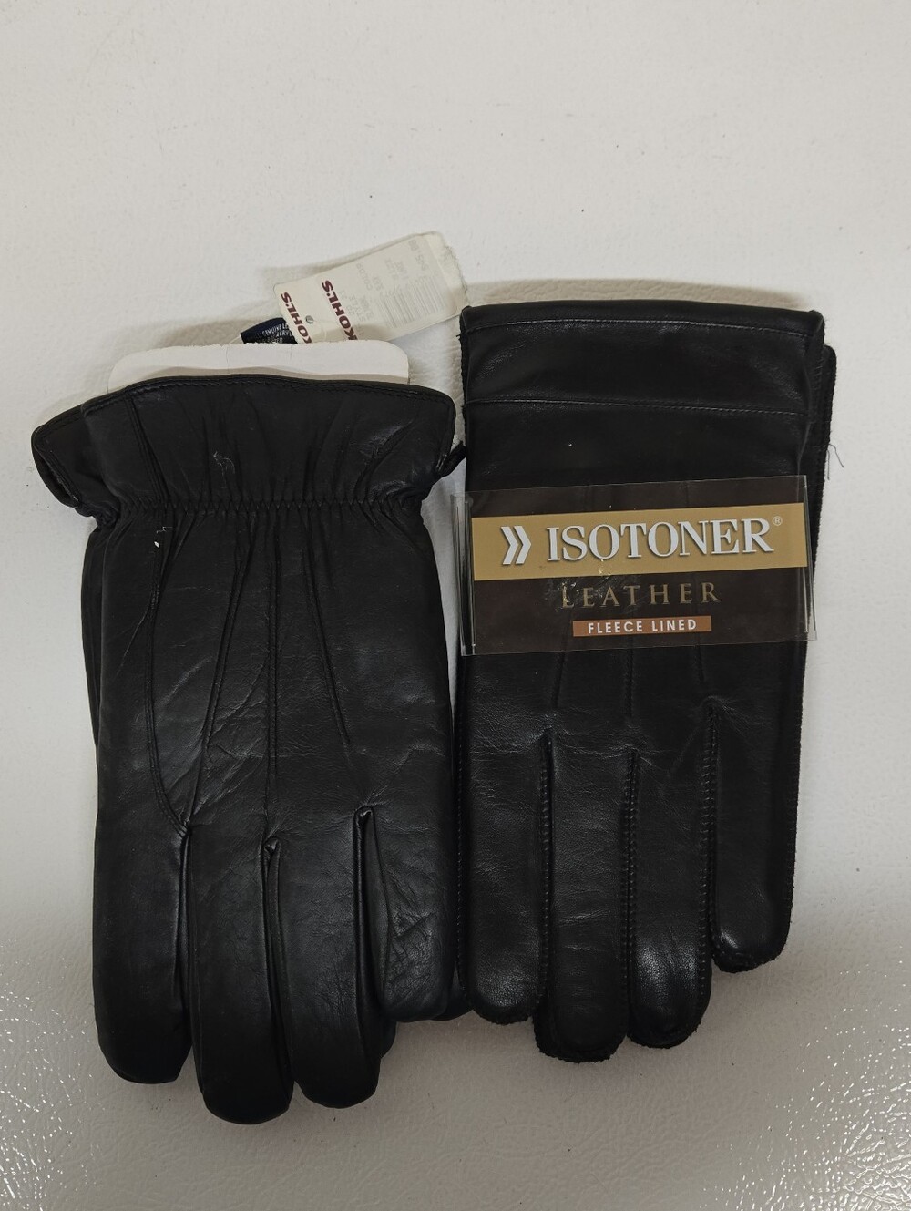 Isotoner and Dockers Leather Gloves Mens XL